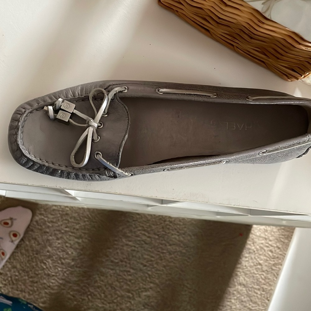 Michael Kors Platinum Leather Loafers Sz 8.5